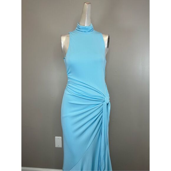 Cinq à Sept Rori High-Neck Knot-Waist Gown Size US 0 $595 - Picture 7 of 12